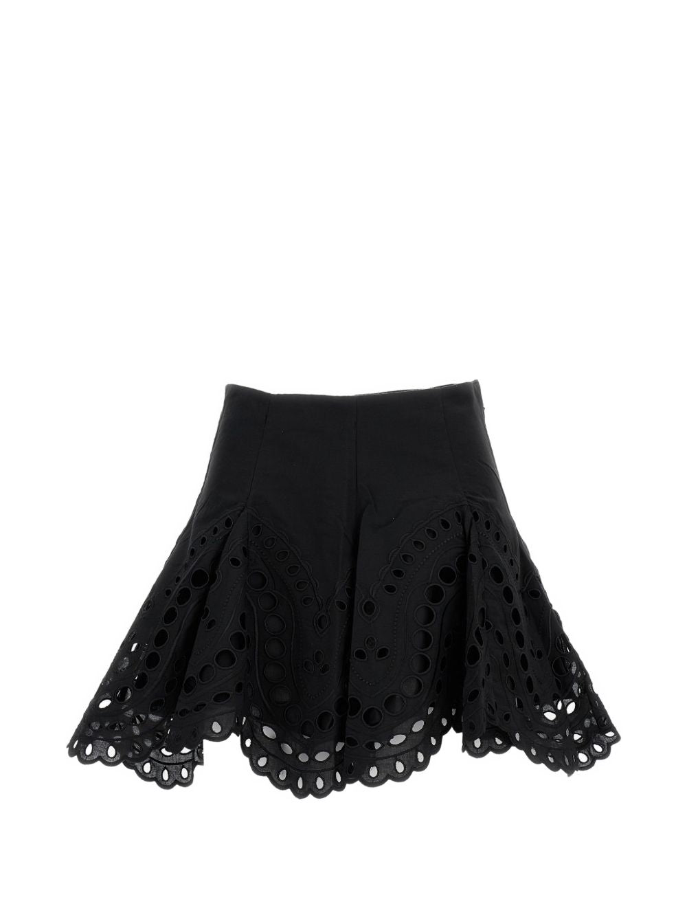 Minigonna con detagli in pizzo sail in nero Charo ruiz ibiza 1989 - donna 