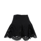 Minigonna con detagli in pizzo sail in nero Charo ruiz ibiza 1989 - donna 