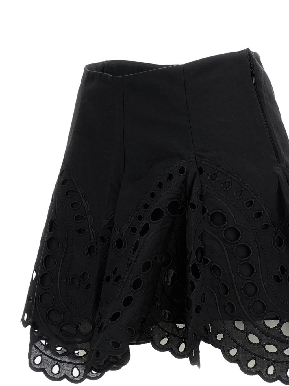 Minigonna con detagli in pizzo sail in nero Charo ruiz ibiza 1989 - donna 