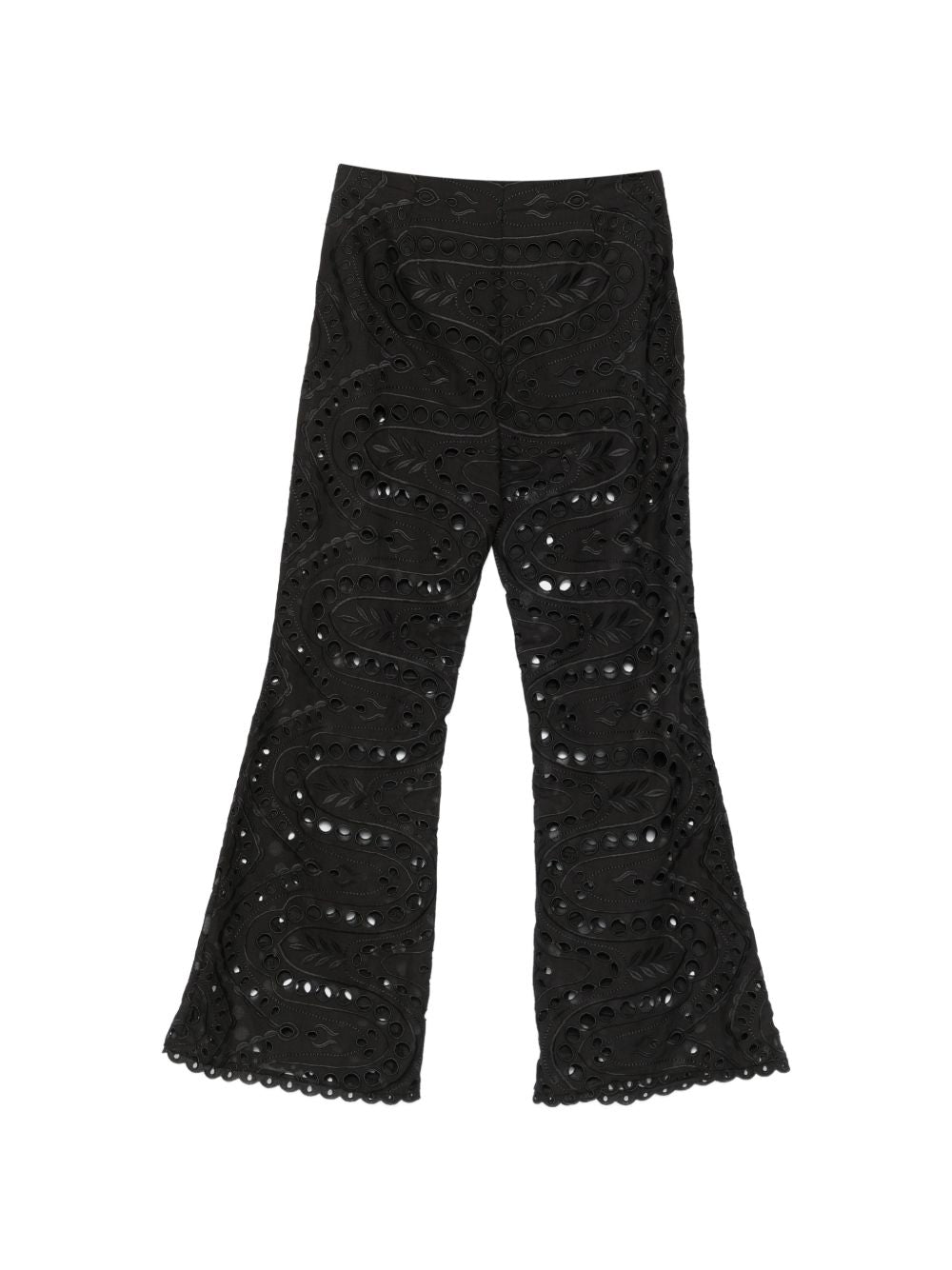 Pantaloni broderie-anglaise in nero Charo ruiz ibiza 1989 - donna 