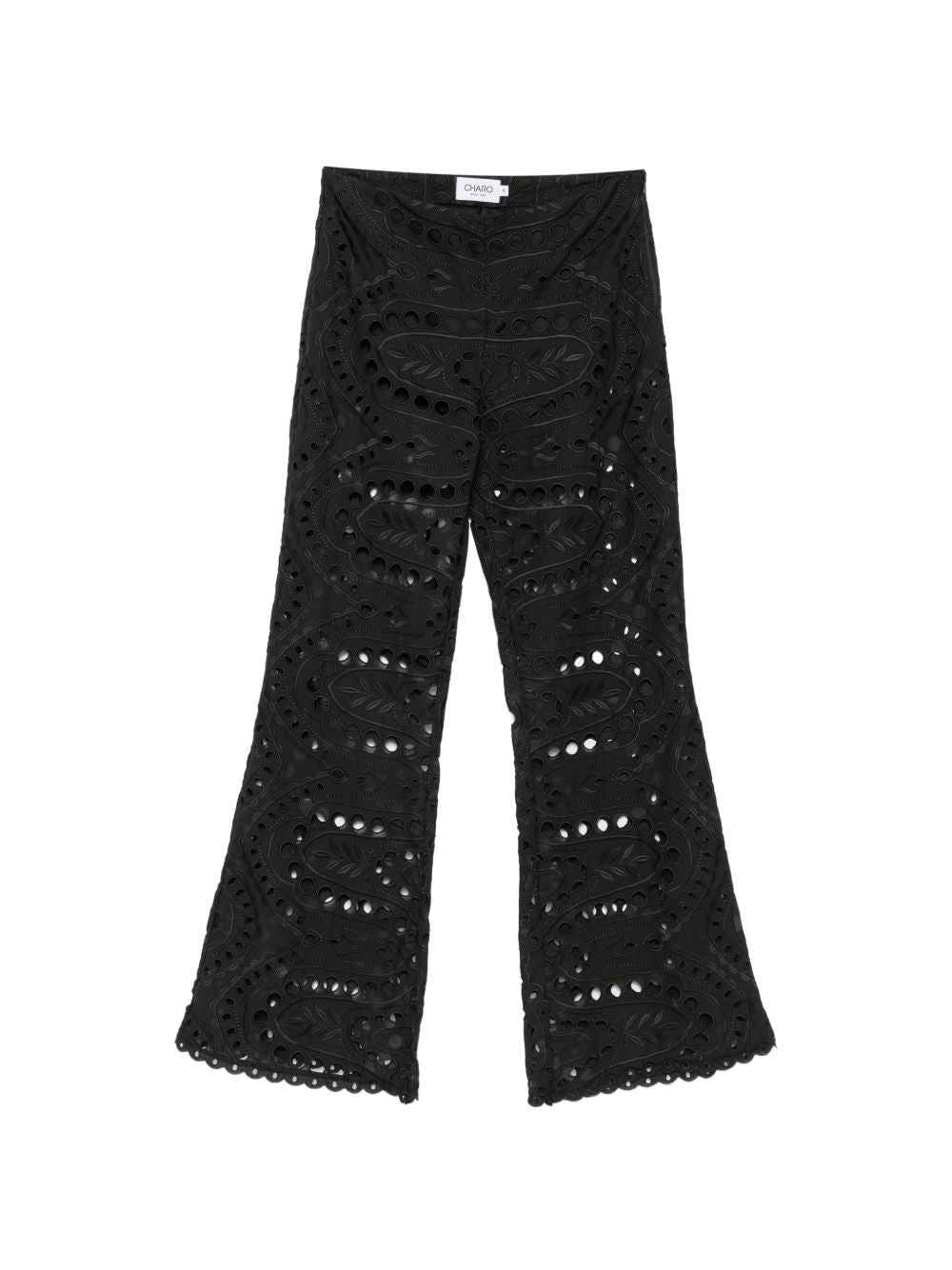 Pantaloni broderie-anglaise in nero Charo ruiz ibiza 1989 - donna 