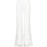 Pantaloni Stern con design traforato in bianco Charo ruiz ibiza 1989 