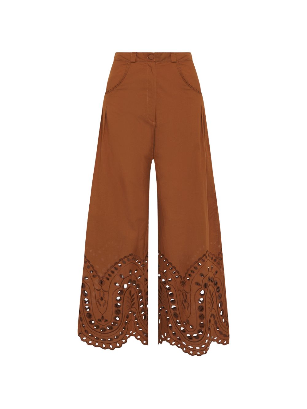 PANTALONI PALAZZO RAY IN MARRONE CHARO RUIZ IBIZA 1989 - DONNA 