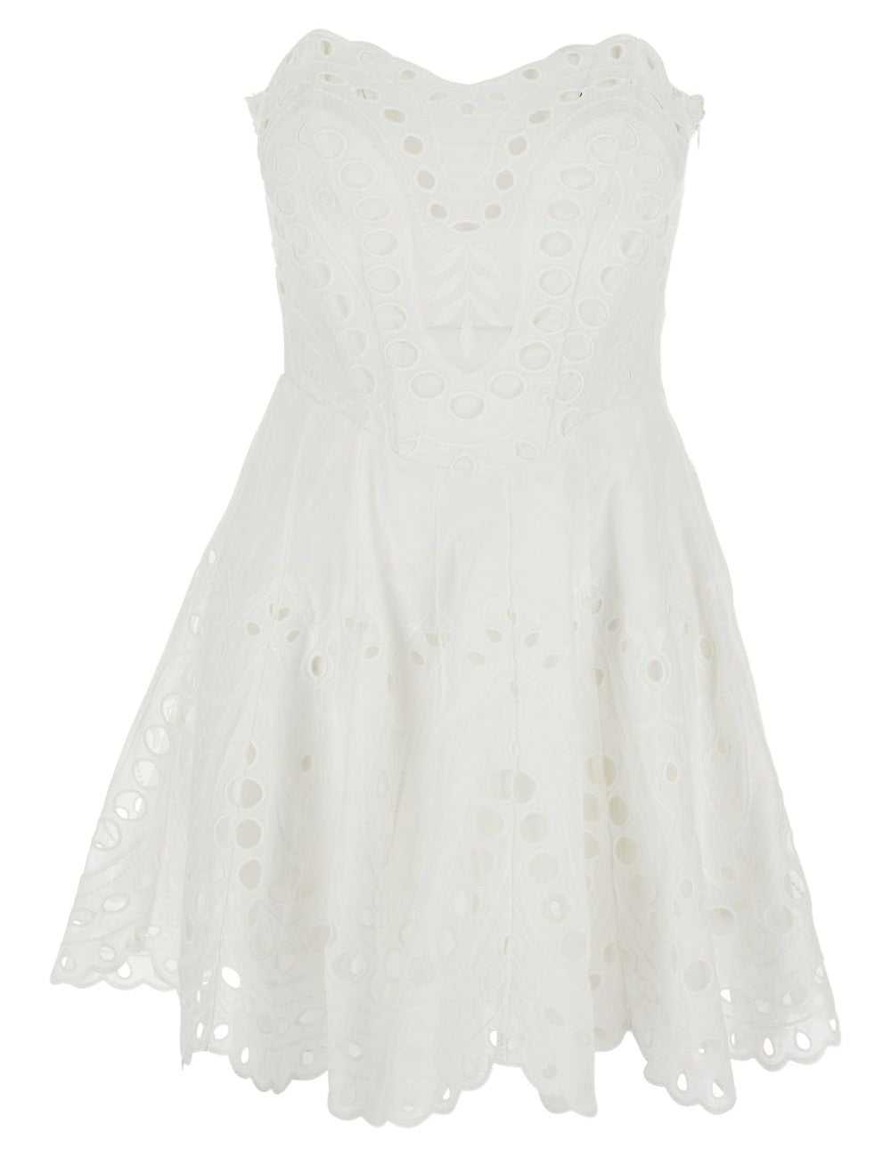 Mini abito bail con dettagli in pizzo in bianco Charo ruiz ibiza 1989 - donna 