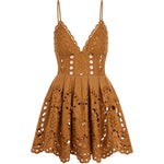 Abito corto nix in marrone charo ruiz - donna 