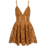 Abito corto nix in marrone charo ruiz - donna 