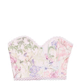 Top con stampa floreale e bordo in pizzo in rosa Charo ruiz ibiza 1989 - donna 