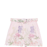 Pantaloncini con cintura e stampa floreale in rosa Charo ruiz ibiza 1989 - donna 