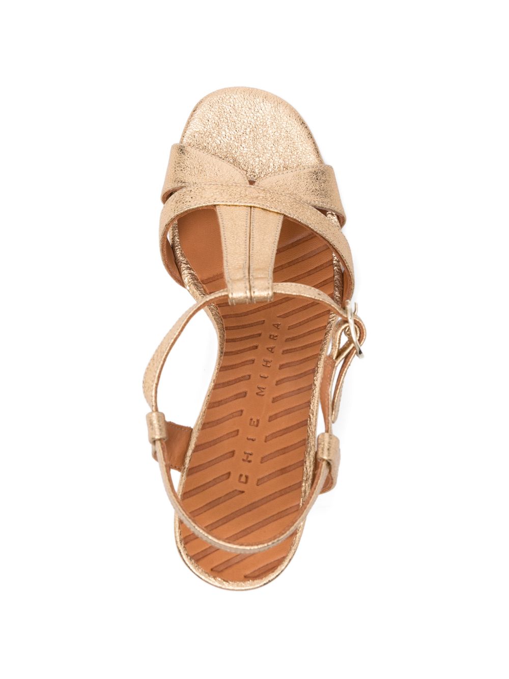 Sandali con tacco alto in oro Chie mihara - donna 