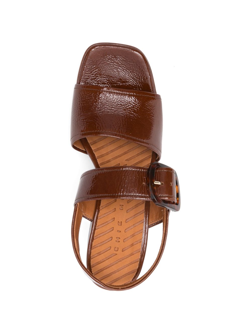 Sandali in pelle lucida con fibbia in marrone Chie mihara - donna 