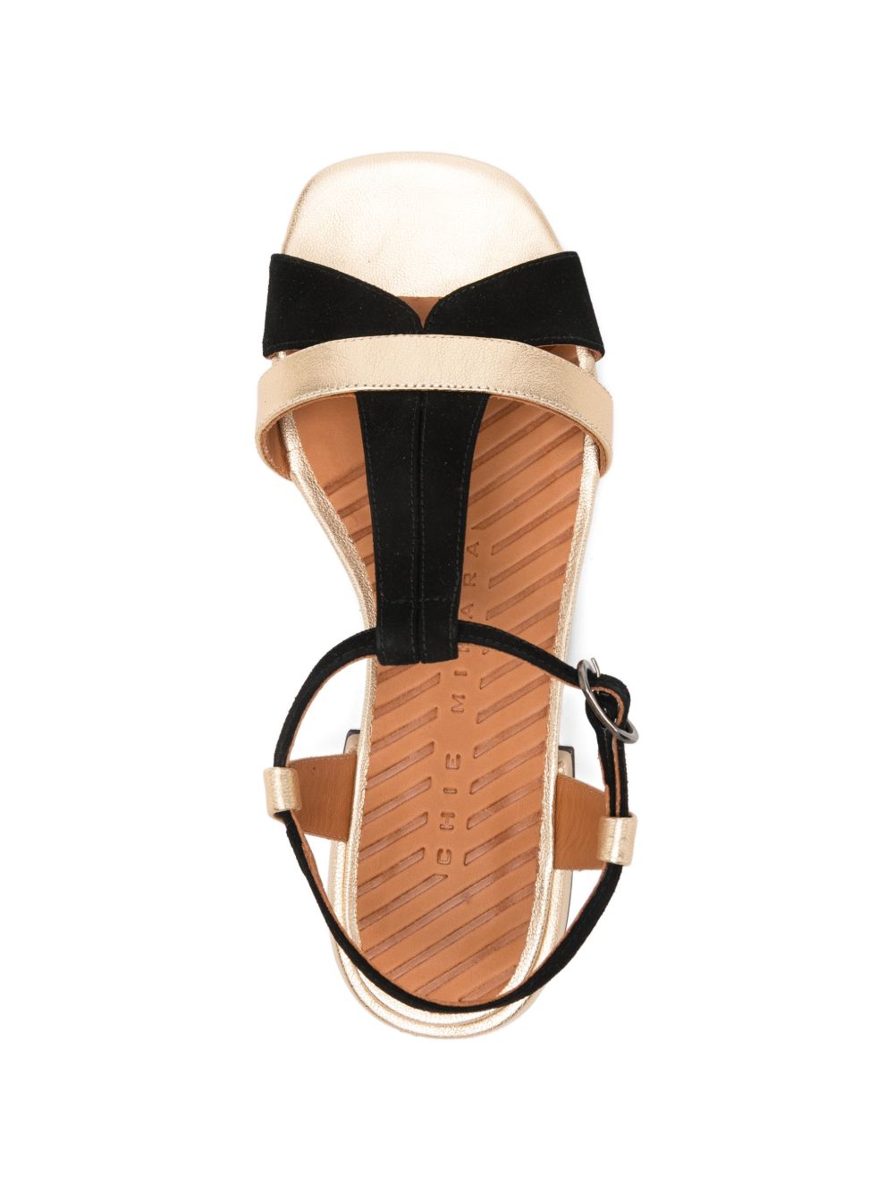 Sandali con cinturino in nero e oro Chie mihara - donna 