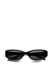Chimi Black Oval Frame Sunglasses - Unisex