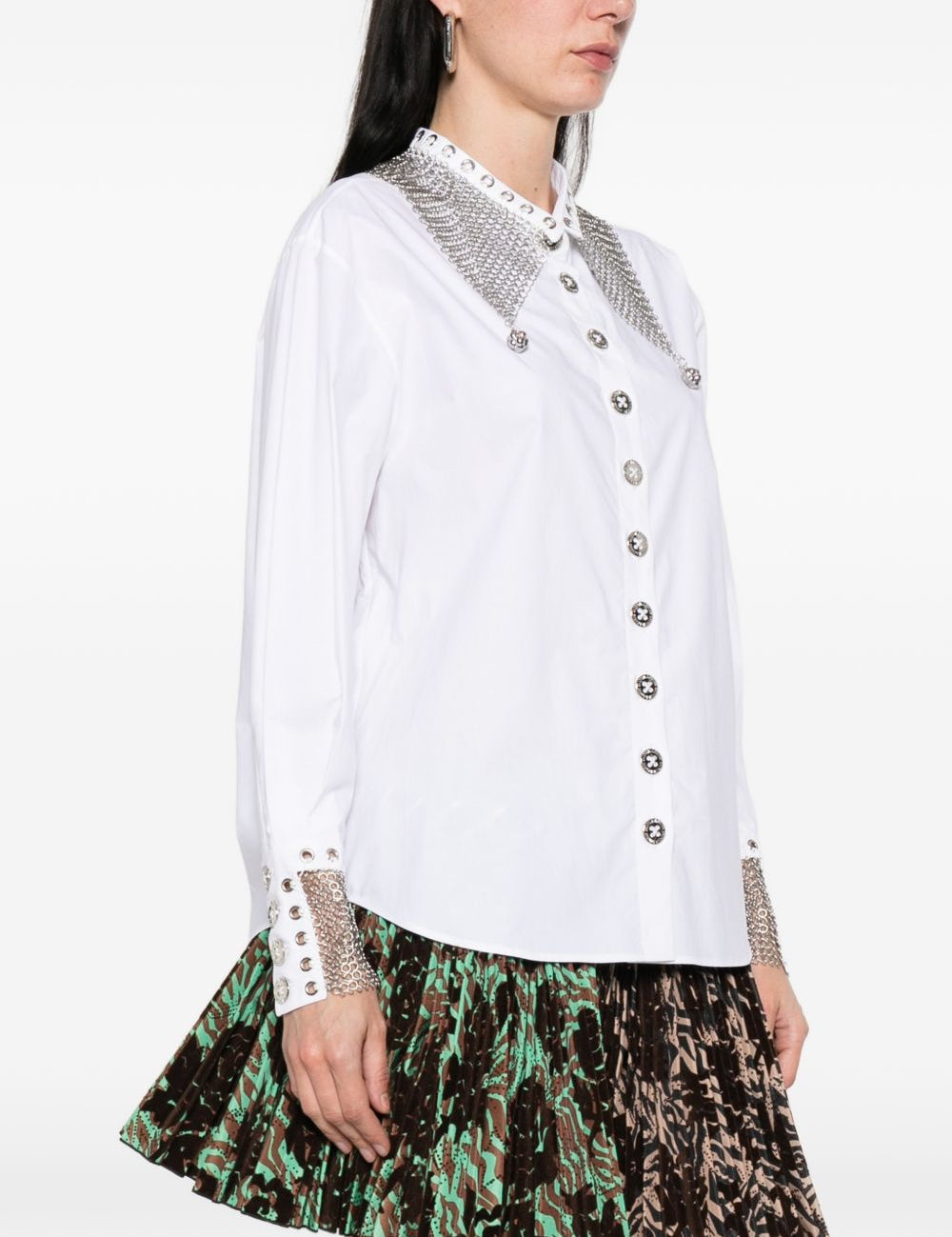 Camicia Titan in argento e bianco Chopova Lowena - donna 
