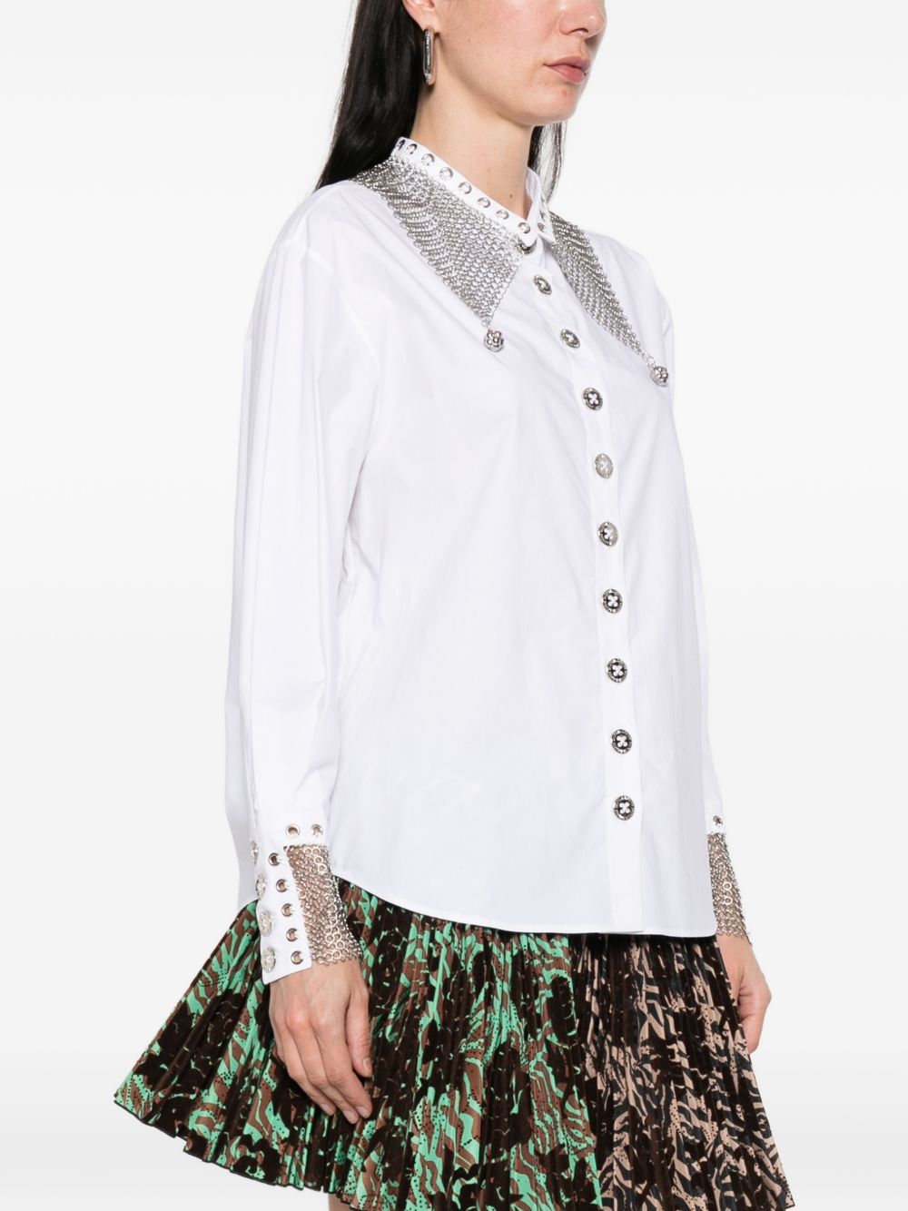 Camicia Titan in argento e bianco Chopova Lowena - donna 