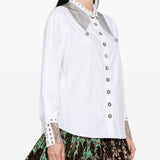 Camicia Titan in argento e bianco Chopova Lowena - donna 
