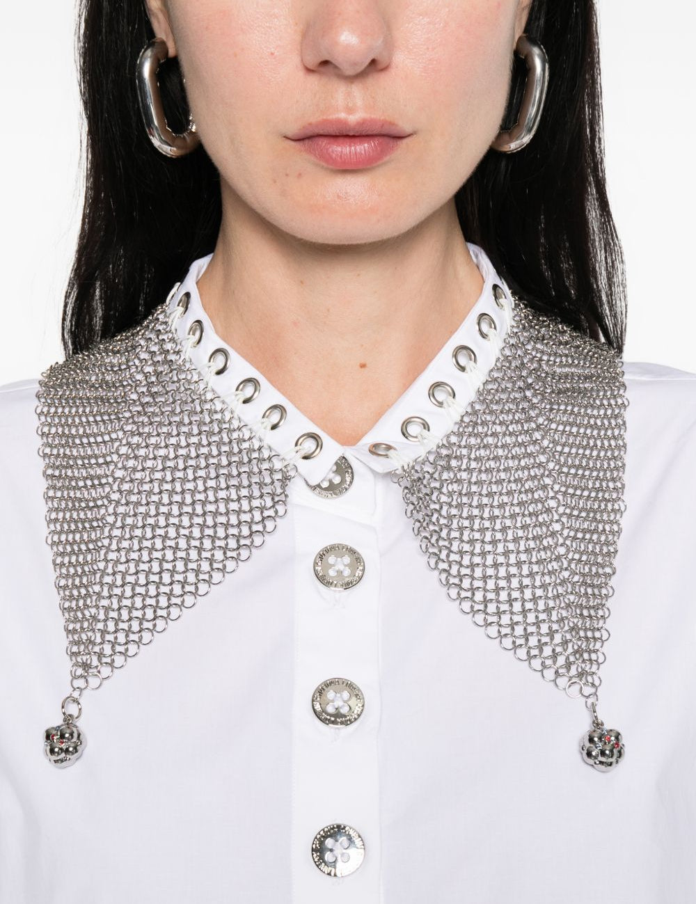 Camicia Titan in argento e bianco Chopova Lowena - donna 