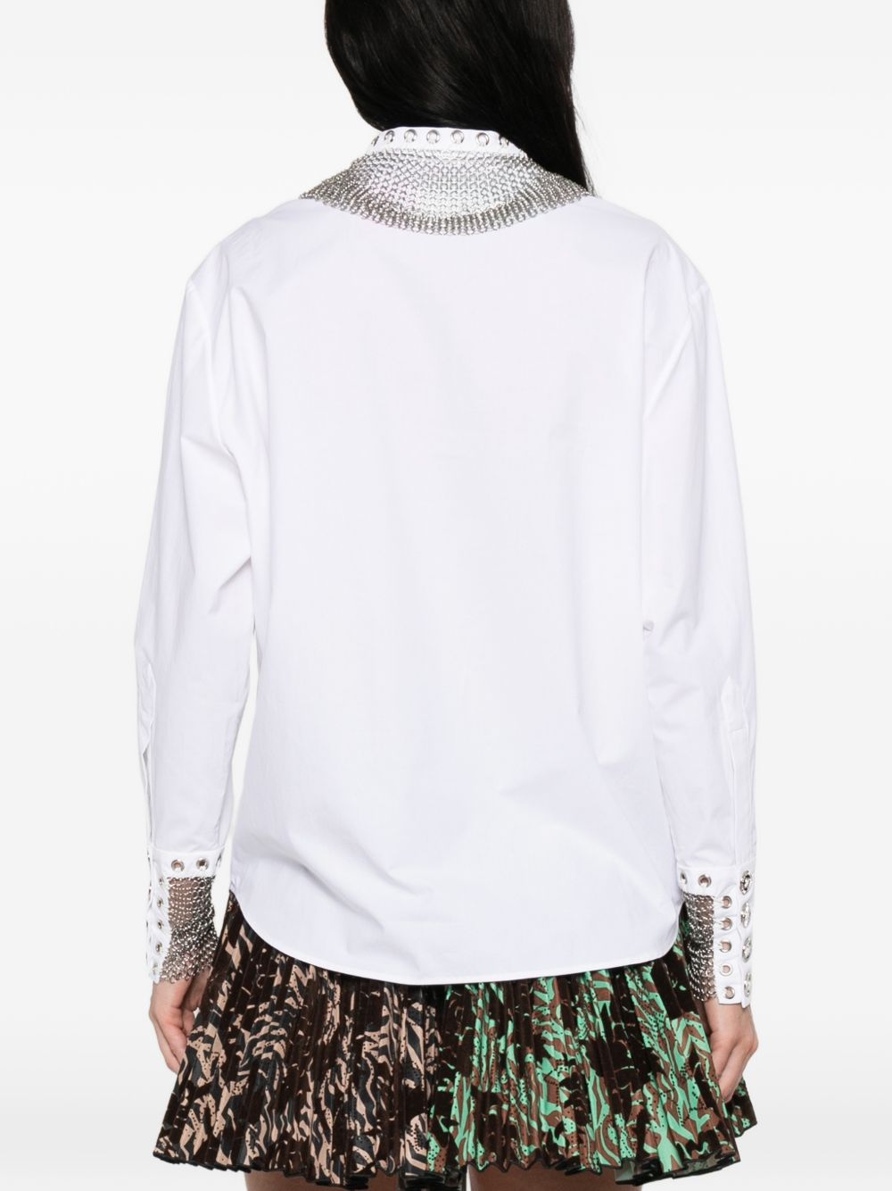 Camicia Titan in argento e bianco Chopova Lowena - donna 