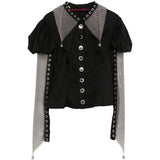 Blusa Titan in argento e nero Chopova Lowena - donna 