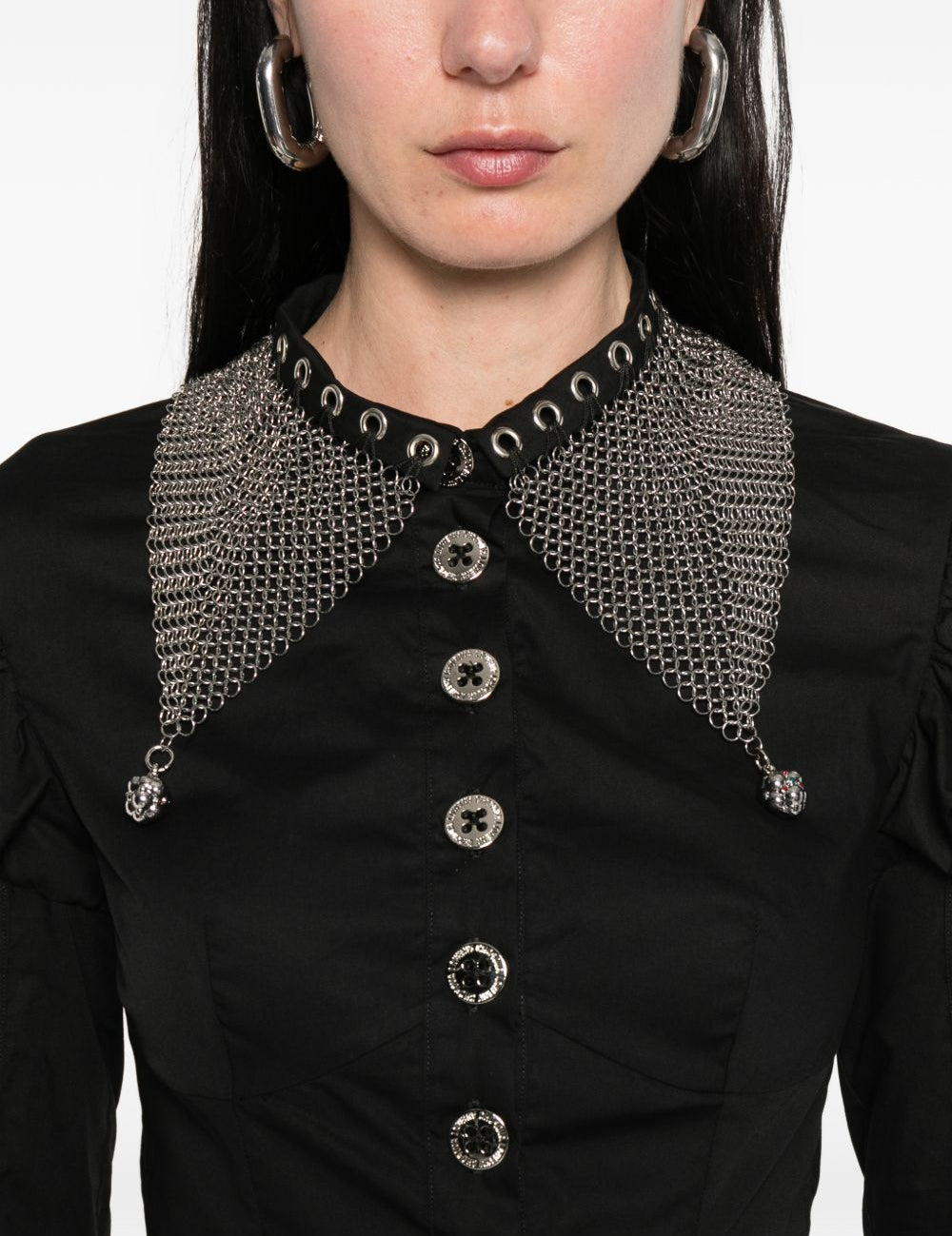 Blusa Titan in argento e nero Chopova Lowena - donna 