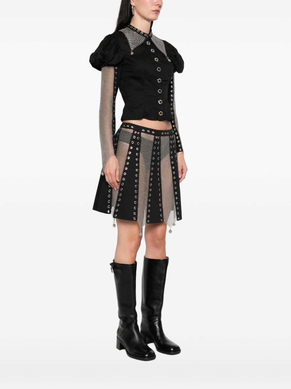 Blusa Titan in argento e nero Chopova Lowena - donna 