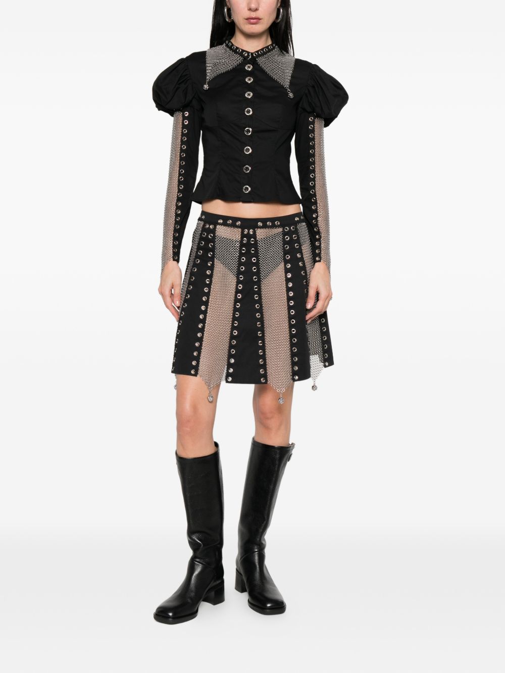 Gonna mini Titan in nero Chopova Lowena - donna 