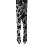 Collant a quadri floreali picnic  in nero Chopova lowena - donna 