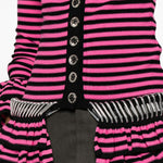 Cardigan a righe in rosa nero Chopova lowena - donna 
