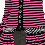 Cardigan a righe in rosa nero Chopova lowena - donna 