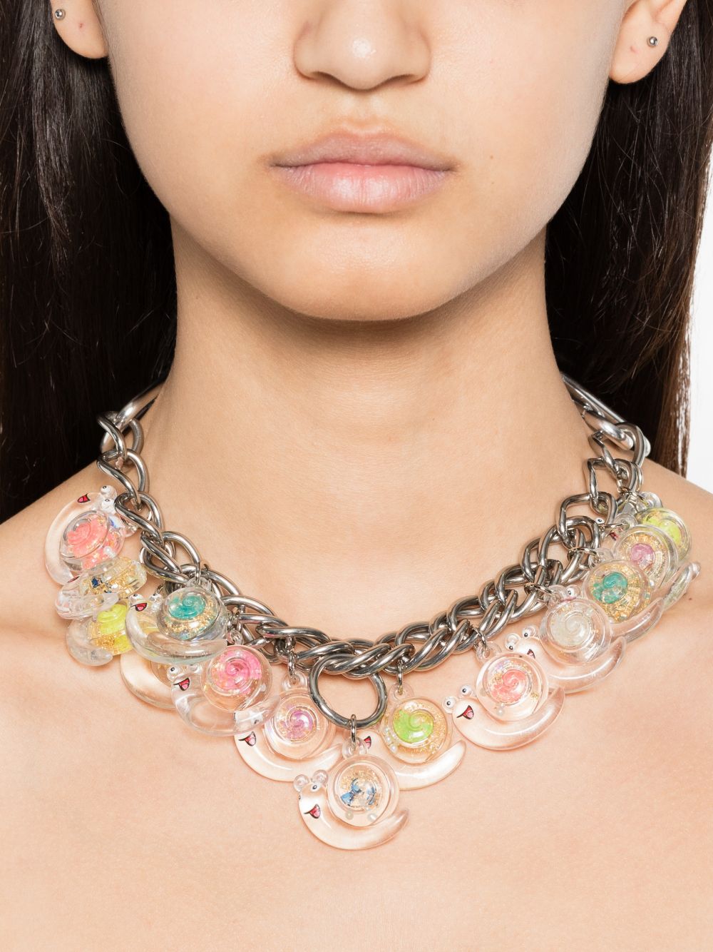 Collana con ciondoli a forma di lumaca in argento Chopova lowena - donna 