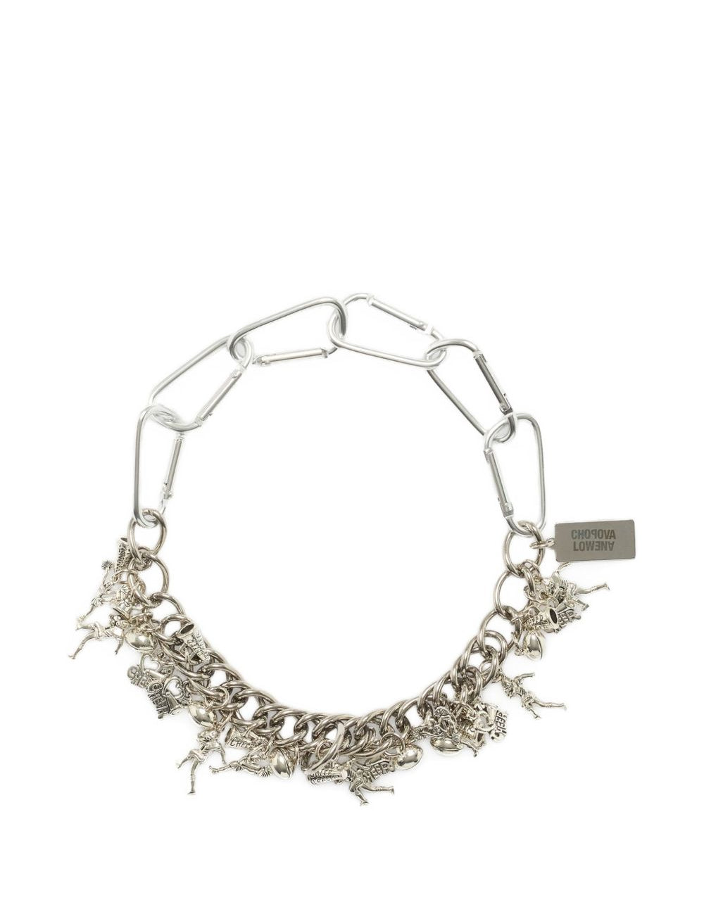 Collana con moschettone per tifosi sportivi in argento Chopova lowena - donna 