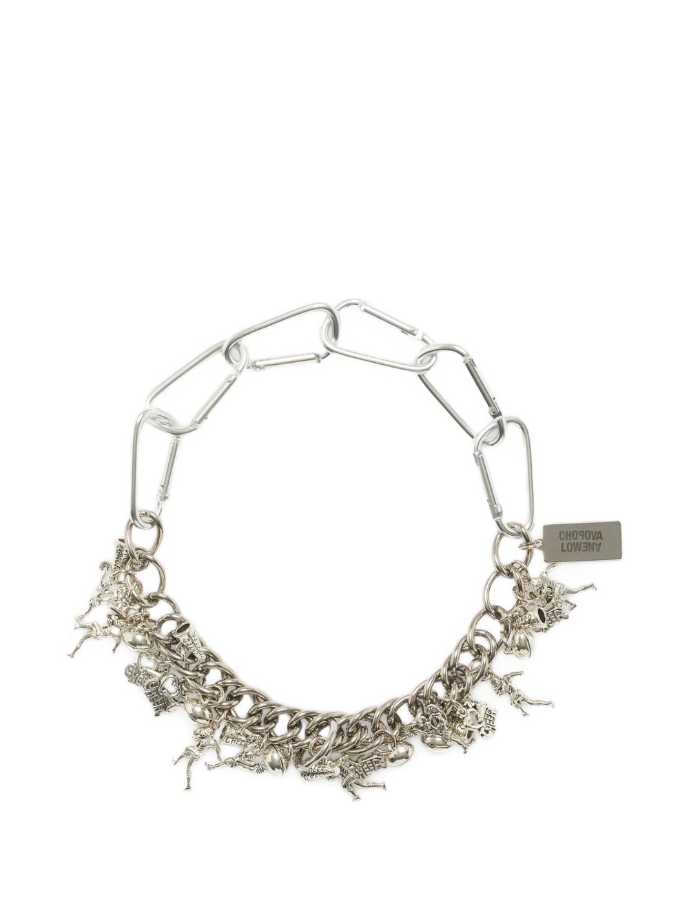 Collana con moschettone per tifosi sportivi in argento Chopova lowena - donna 