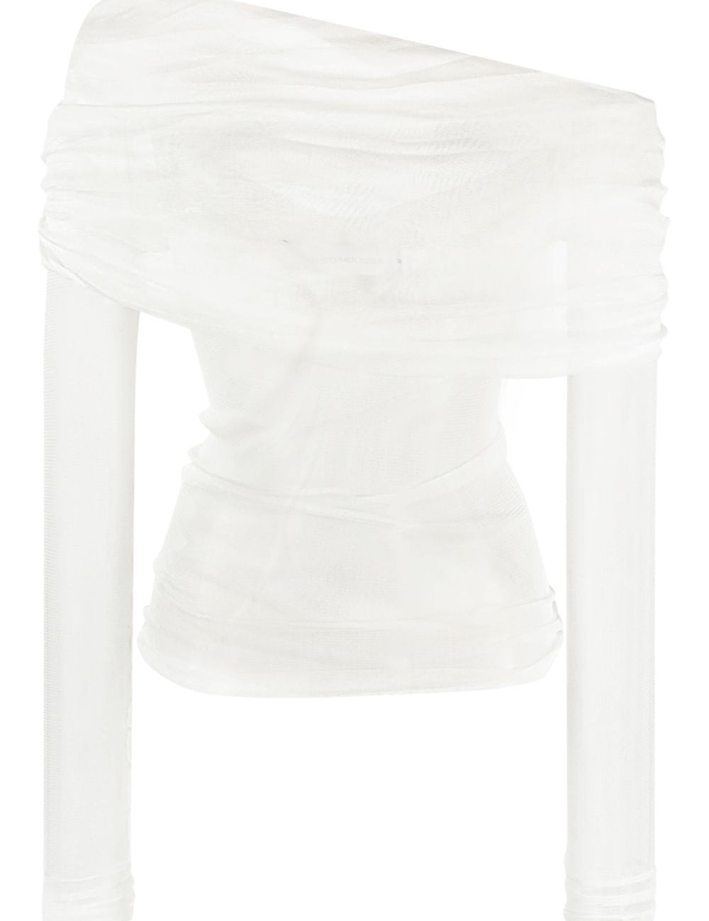 Top veiled in seta in bianco Christopher esber - donna 