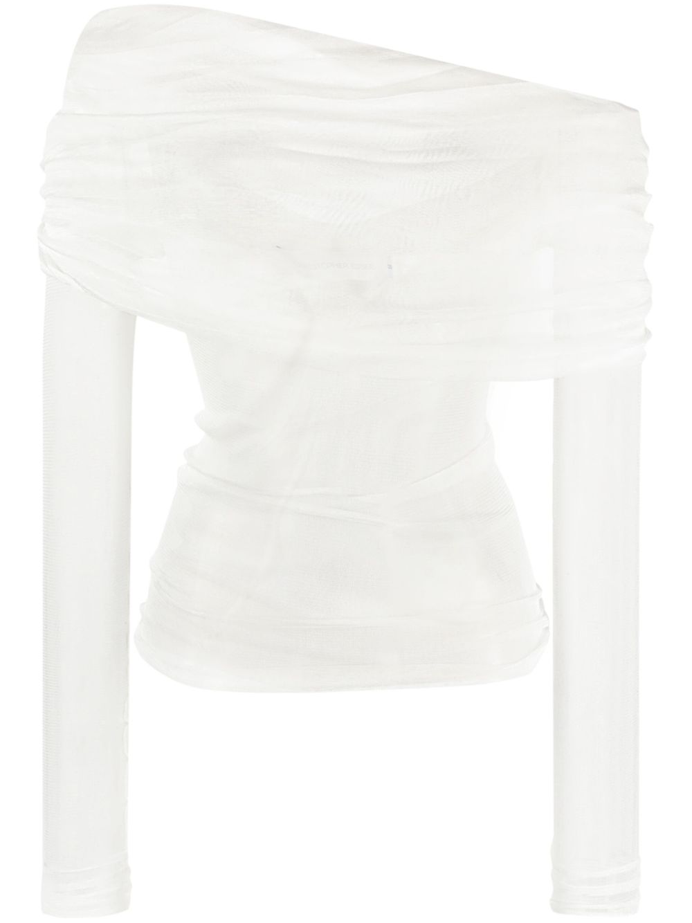 Top veiled in seta in bianco Christopher esber - donna 