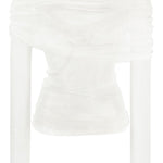 Top veiled in seta in bianco Christopher esber - donna 