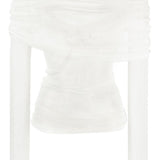 Top veiled in seta in bianco Christopher esber - donna 