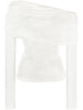 Top veiled in seta in bianco Christopher esber - donna