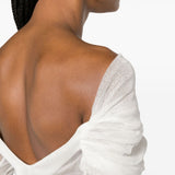 Top veiled in seta in bianco Christopher esber - donna 