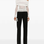 Top veiled in seta in bianco Christopher esber - donna 