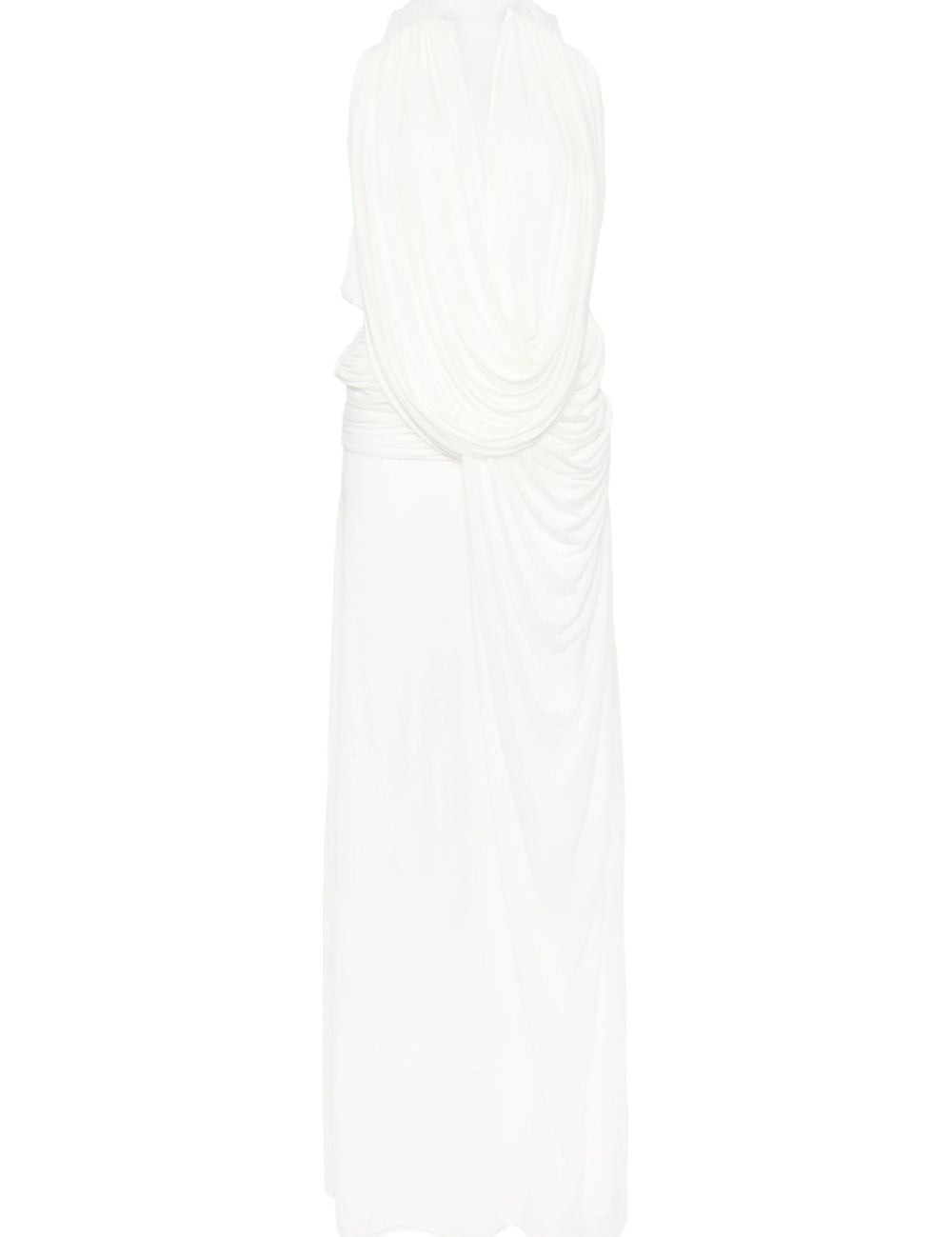 Abito maxi con scollo profondo in bianco Christopher esber - donna 