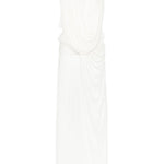 Abito maxi con scollo profondo in bianco Christopher esber - donna 