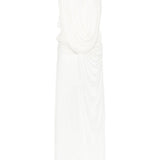 Abito maxi con scollo profondo in bianco Christopher esber - donna 