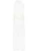 Abito maxi con scollo profondo in bianco Christopher esber - donna