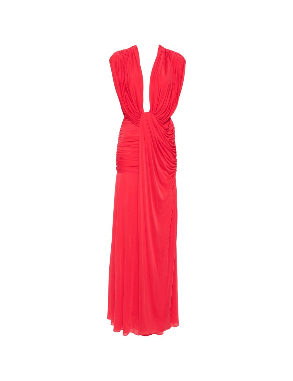 Abito lungo drapeggiato in rosso Christopher esber - donna 