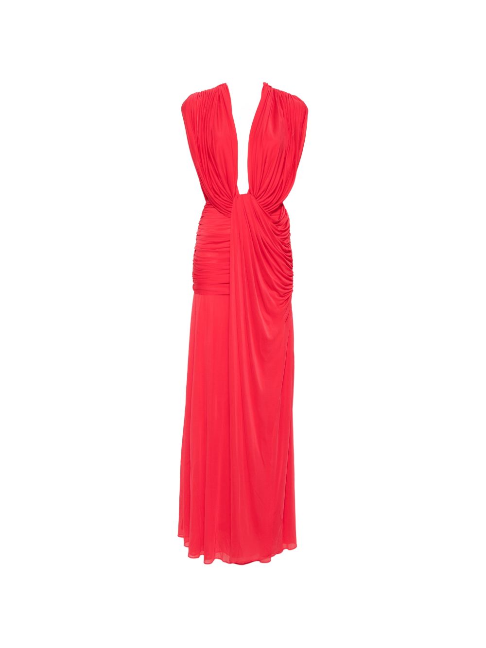 Abito lungo drapeggiato in rosso Christopher esber - donna 