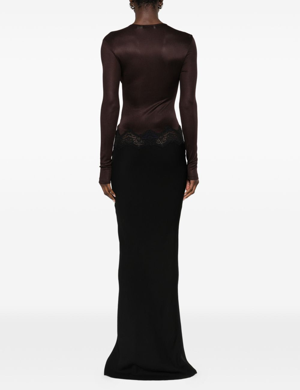 Abito da sera con dettagli in pizzo in nero Christopher esber - donna 