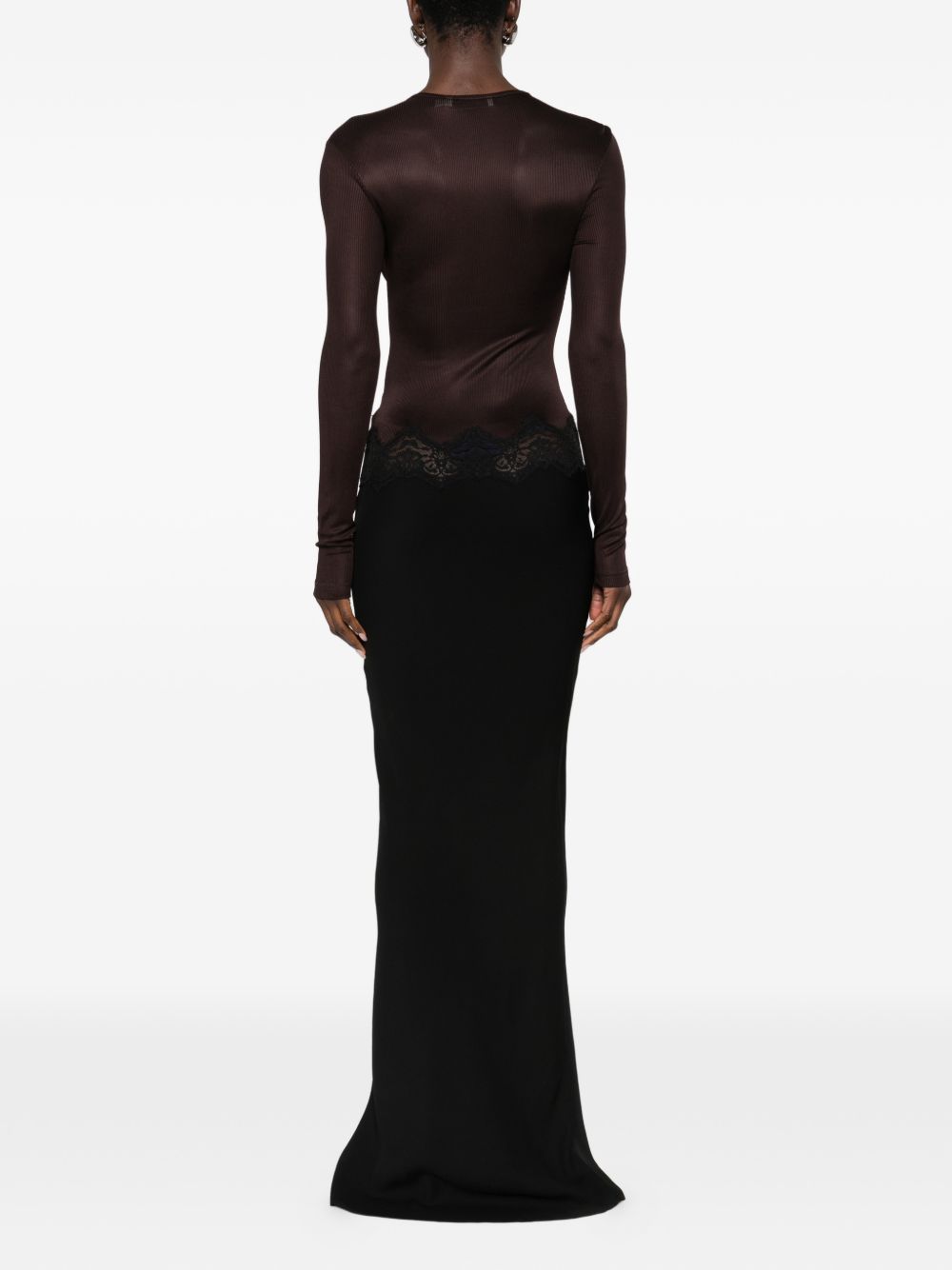 Abito da sera con dettagli in pizzo in nero Christopher esber - donna 