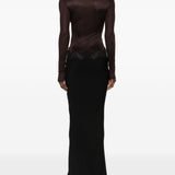 Abito da sera con dettagli in pizzo in nero Christopher esber - donna 