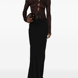 Abito da sera con dettagli in pizzo in nero Christopher esber - donna 