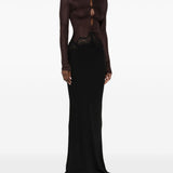 Abito da sera con dettagli in pizzo in nero Christopher esber - donna 