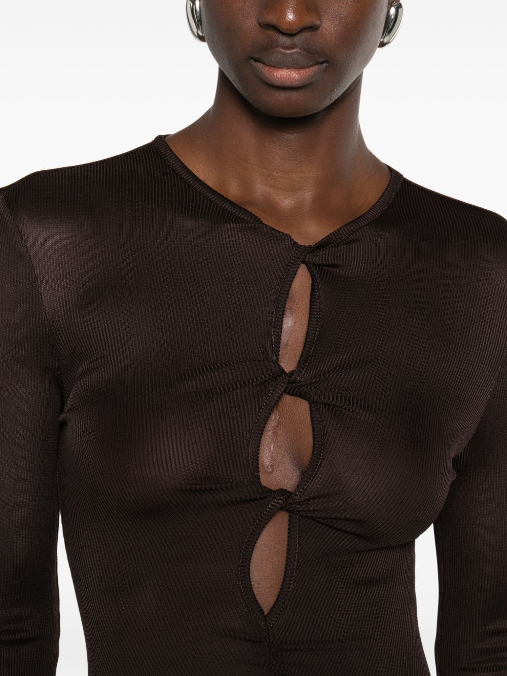 Abito da sera con dettagli in pizzo in nero Christopher esber - donna 